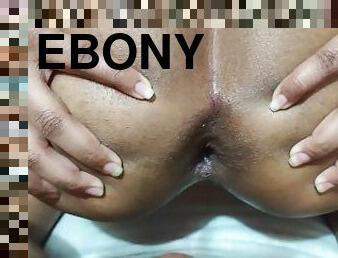 The reverse cowgirl of this big ebony ass makes him finish