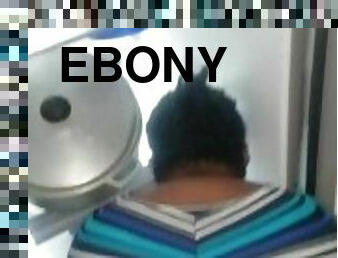 Ebony BBW GF gets fucked in the fridge