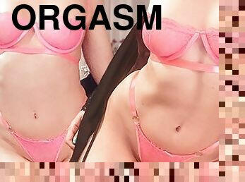 Girl in Pink Panties Plays Pussy to Powerful Orgasm