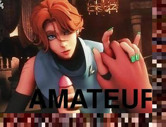 Sypha Belnades Gives you a HANDJOB while holding your hand