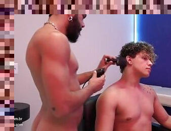 Naked barber