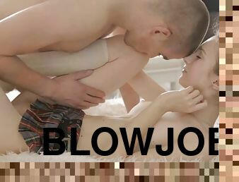 russisk, blowjob, tenåring, hardcore, første-gang, brunette