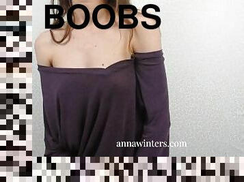 Sexy Small Tits Brunette Masturbates - Trailer by Anna Winters