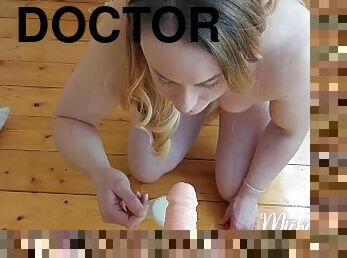 Cock Exam nude Dr. Michelle gives your cum the taste test