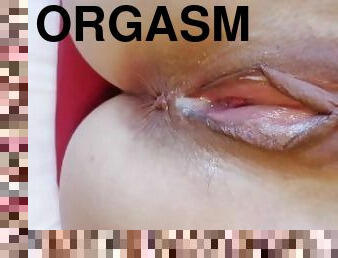 orgasme, vagina-pussy, creampie-ejakulasi-di-dalam-vagina-atau-anus-dan-keluarnya-tetesan-sperma, sperma, basah, menembus