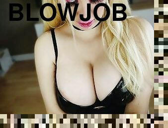 store-pupper, svær, blowjob, ludder, cum, blond, dukke