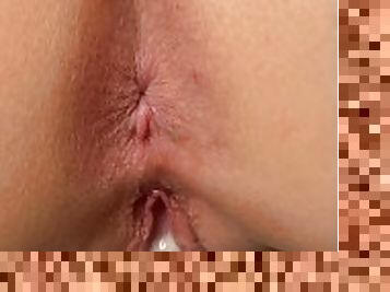 Close up creampie shot