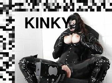 doigtage, pute, kinky, machines, fétiche, latex, bottes, poupée, masque, caoutchouc