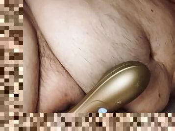 Thick Trans Man Jerks T-Dick with Toy- first masturbation video