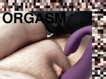 FTM fucks himself with vibrator to juicy orgasm