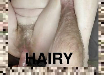 Fucking my girlfriend’s hairy pussy