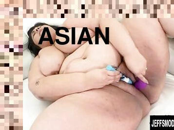 aasialainen, perä, isot-tissit, lihava, valtava, masturbaatio, lelu, isot-upeat-naiset, luonnollinen, dildo