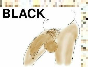 Let’s draw a big black uncut cock.