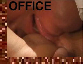 Brunette Slim Ride Officemate Huge Cock