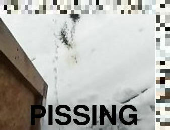 Peeing in the snow