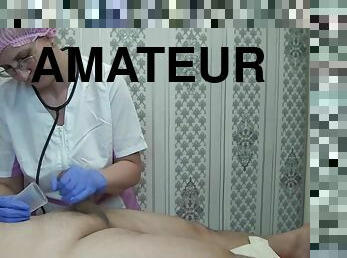 Lustful Nurse Jerked Off The Patient And Injected His Sperm Into Her Pussy