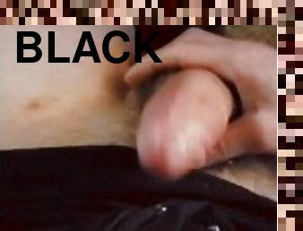 After edging for hours my master's hot af vid causes cum explosion all over balled up black tee