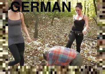 german brat girls kick grandpaps tommy outdoor