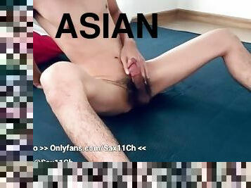 asian, amateur, zakar-besar, alat-mainan, homoseksual, merangsang-dengan-tangan, solo, zakar