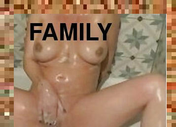 mastürbasyon-masturbation, amatör, orta-yaşlı-seksi-kadın, kam, sapık-voyeur, yüzle-ilgili, aile