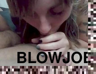 Blowjob in the couch at my lover