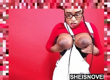 Ebony Erotica Big Titties, Nipples & Areolas on Sheisnovember During Photography Shoot by Msnovember