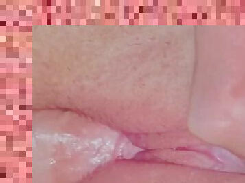 Tight pussy fucked raw filled with cream pie