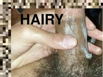 Rock Mercury Stroking thick hairy cock