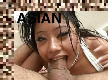 ASIAN TEEN WITH BIG BOOBS GET FUCKED FROM NEIGHBOOR AND EAT ALL CUM