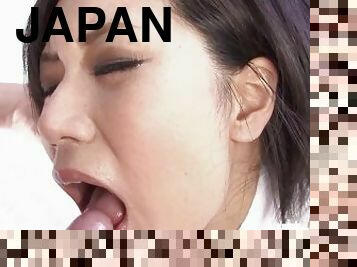 store-pupper, hårete, pussy, babes, blowjob, cumshot, japansk, deepthroat, cum, kåt