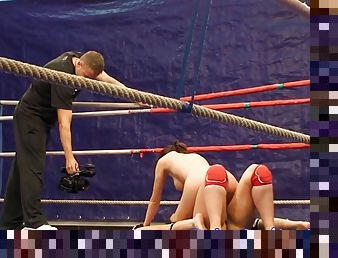 Faketit European Babes Wrestling Hard