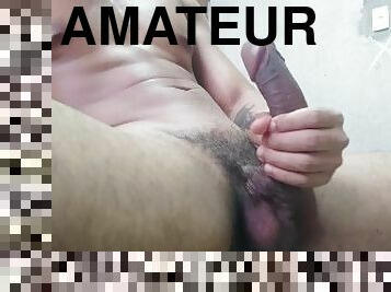 masturbation, amateur, ejaculation-sur-le-corps, énorme-bite, branlette, ejaculation, fétiche, solo, musclé, bite