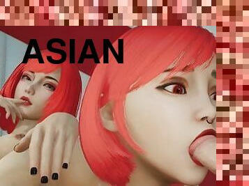 asiatisk, anal, tenåring, leke