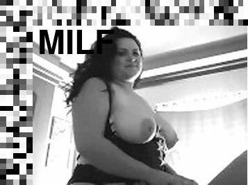 My BBW, Latina, MILF, wife with natural J cup boobs pegging my ass