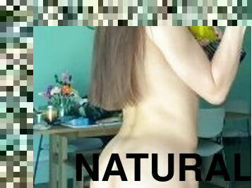 420 teen takes bong rips naked
