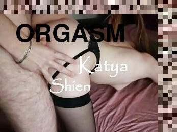 orgasm, fitta-pussy, rysk, skolflicka, fru, amatör, creampie, strumpor, vått, hårt