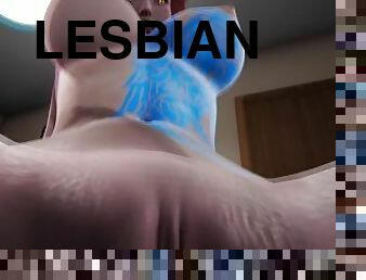 orgasme, lesbisk, hardcore, synsvinkel, hentai, oral
