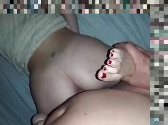Fucking Doggystyle + Feet red nails