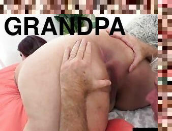 Monique Lustly's Massive Juicy Assets Make Grandpa Hungry for Fuck