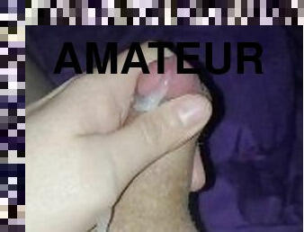 masturbácia, amatérske, domáce, spanie, pov, semeno, sólo