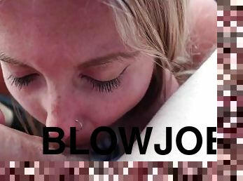 utendørs, offentlig, blowjob, tenåring, deepthroat, strand, svelging, cum, blond, uskyldig