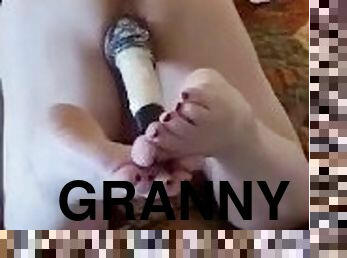 Sexxy Granny Gets Pounded with BIG Dildo
