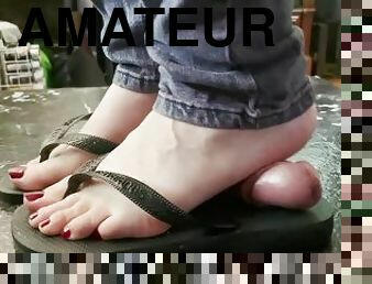 POV flip flop cock trample