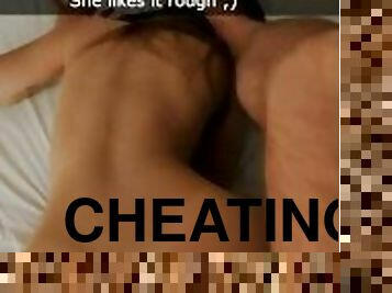 Bull snapchat her boyfriend during rough cheating