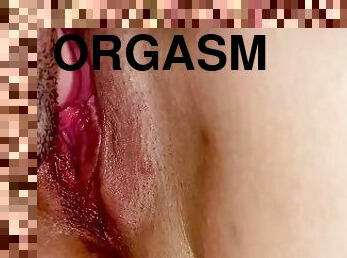 orgazam, pička-pussy, prstima, duplo, vagina, pička, izbliza