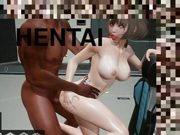 anime, hentai, schön, 3d, puppe