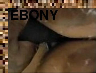 Cum Shot On Big Fat Fluffy Ebony Boobs
