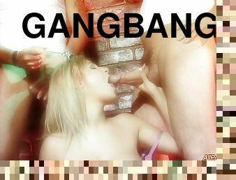 Masked Men Dump Jizz All Over Gangbanged Blonde 4k