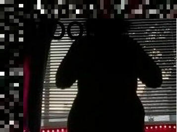 bbw teen shows off sexy silhouette