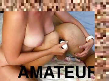 Amateur prostate massage cumshot